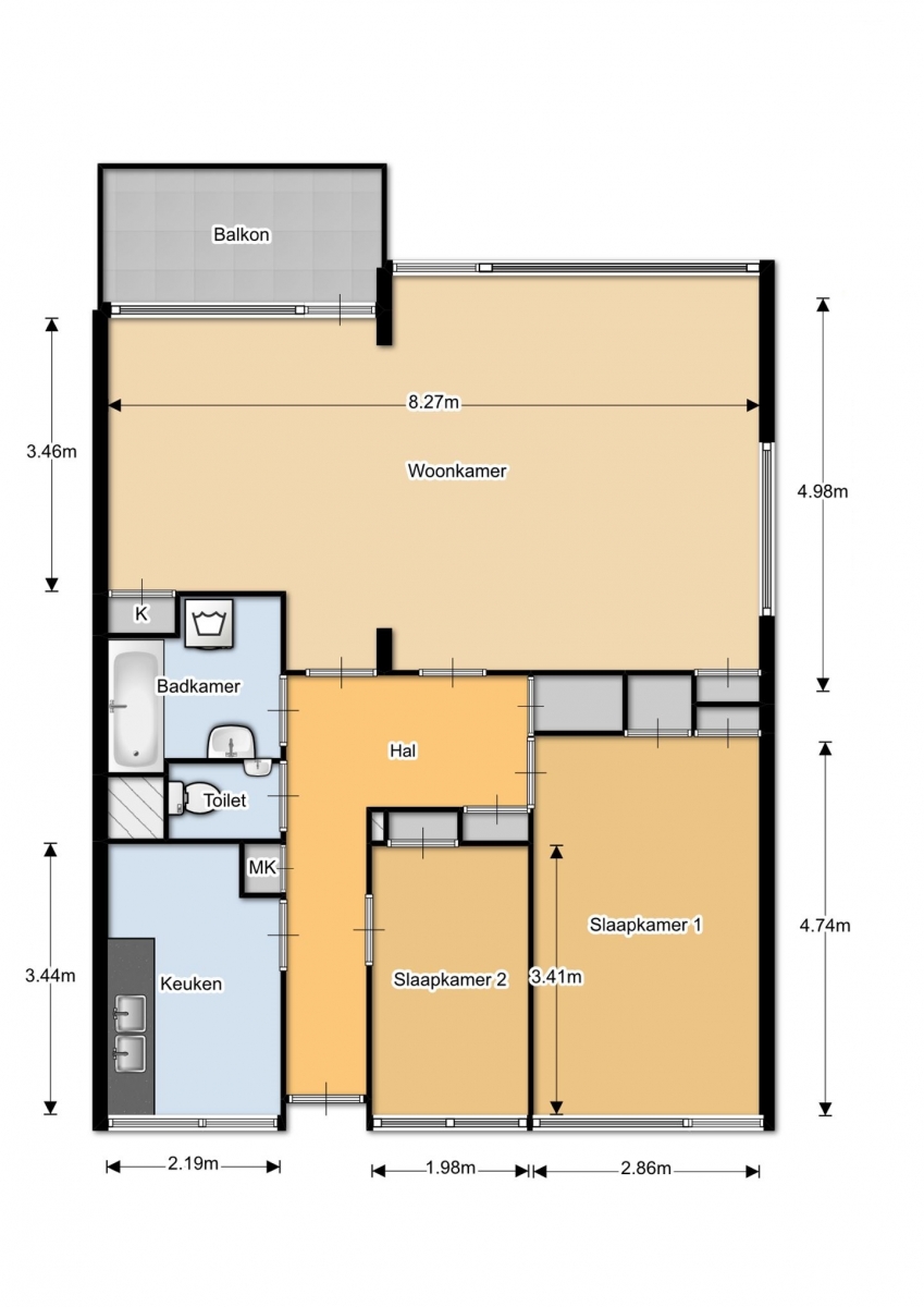 Te Huur 4 Kamer Appartement Apollolaan In Leiden