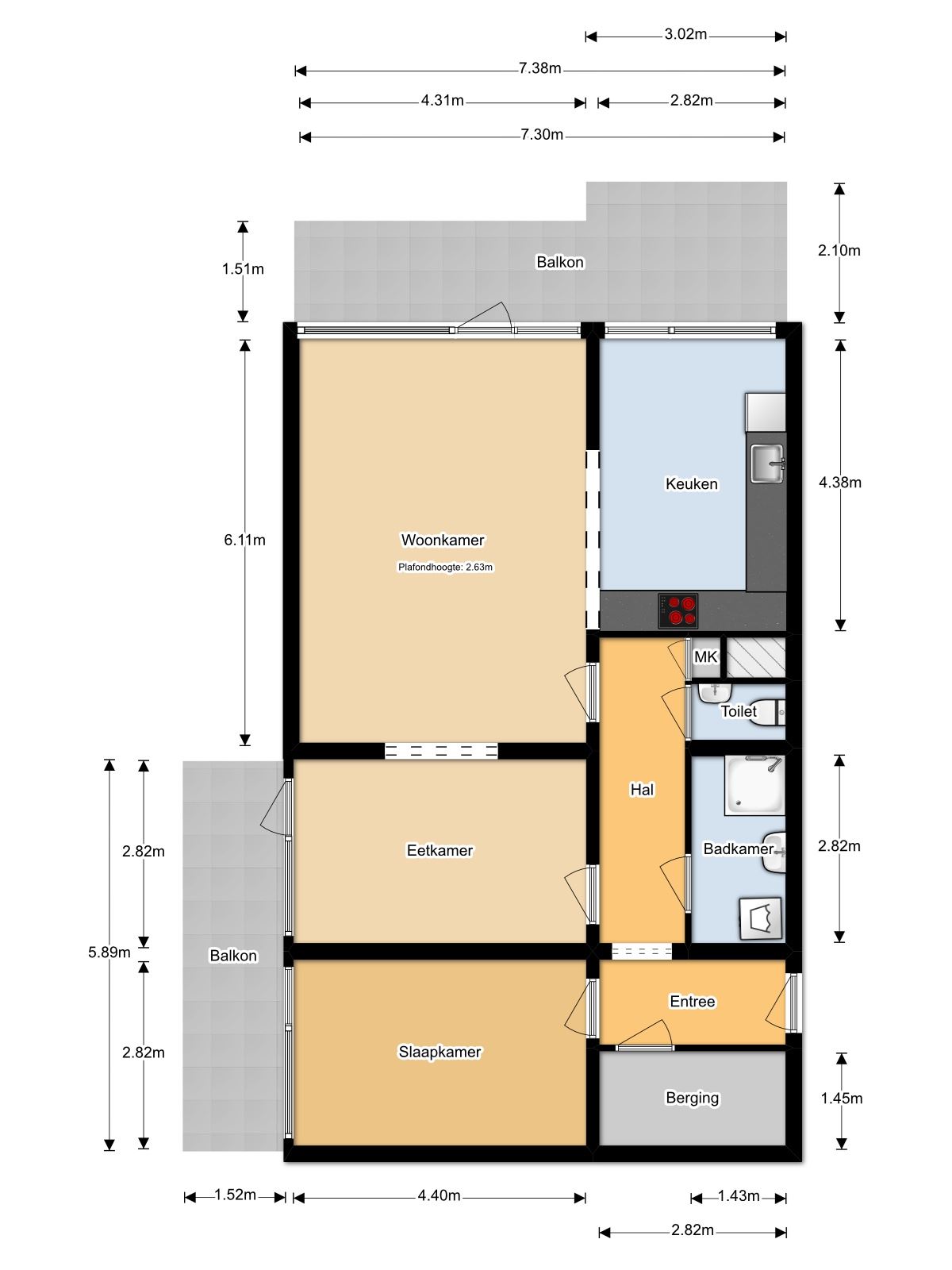 Te Huur 3 Kamer Appartement Octant In Dordrecht