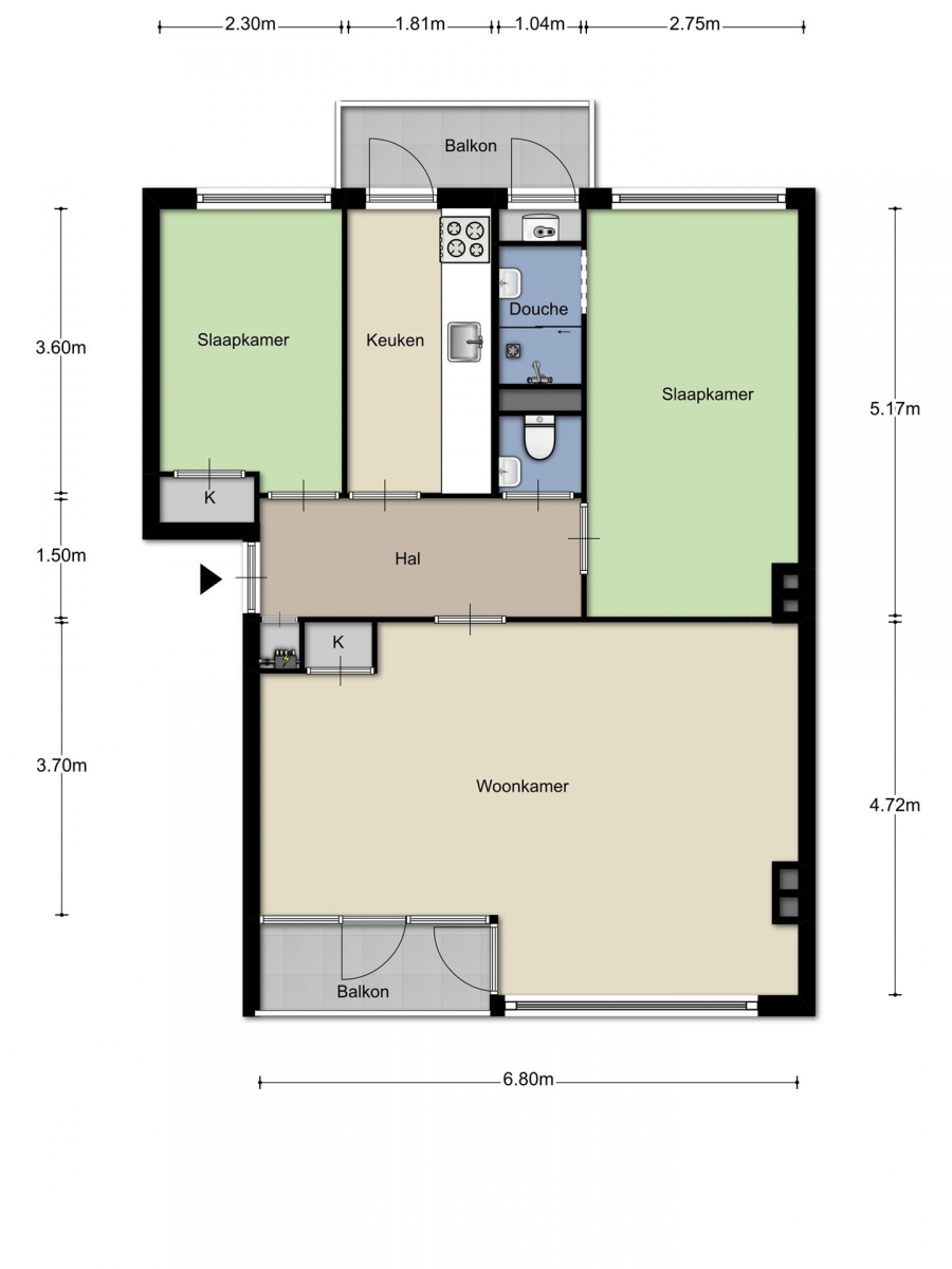 Te Huur 3 Kamer Appartement Europalaan In Tilburg