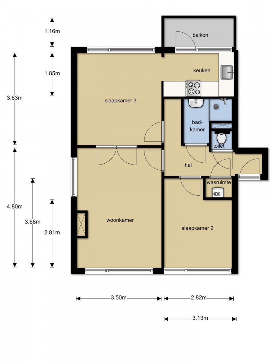 Te Huur 3 Kamer Appartement Bredevoorde In Rotterdam