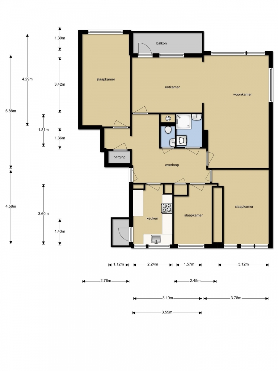 Te Huur 5 Kamer Appartement Molenvliet In Rotterdam