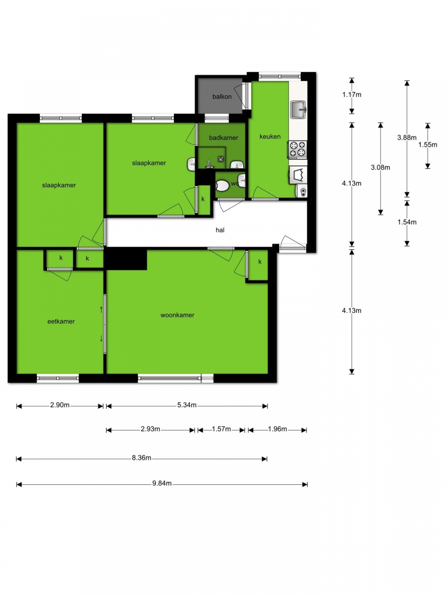 Te Huur 4 Kamer Appartement Verbeetenstraat In Breda