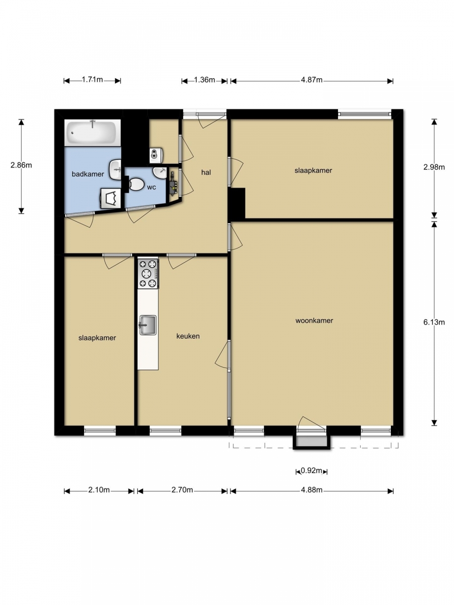 Te Huur 3 Kamer Appartement Hoefkade In Den Haag