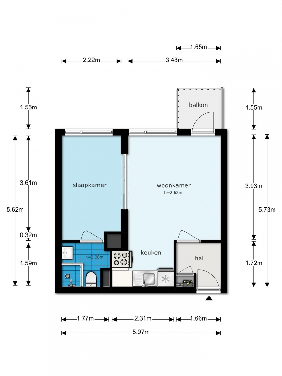Te Huur 2 Kamer Appartement Van Nijenrodeweg In Amsterdam